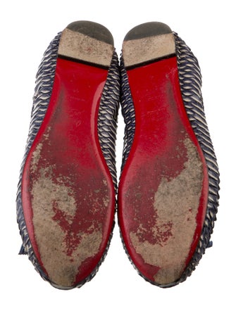 Christian Louboutin Snakeskin Animal Print Ballet Flats