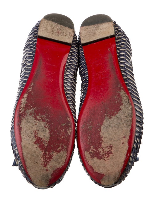 Christian Louboutin Snakeskin Animal Print Ballet Flats