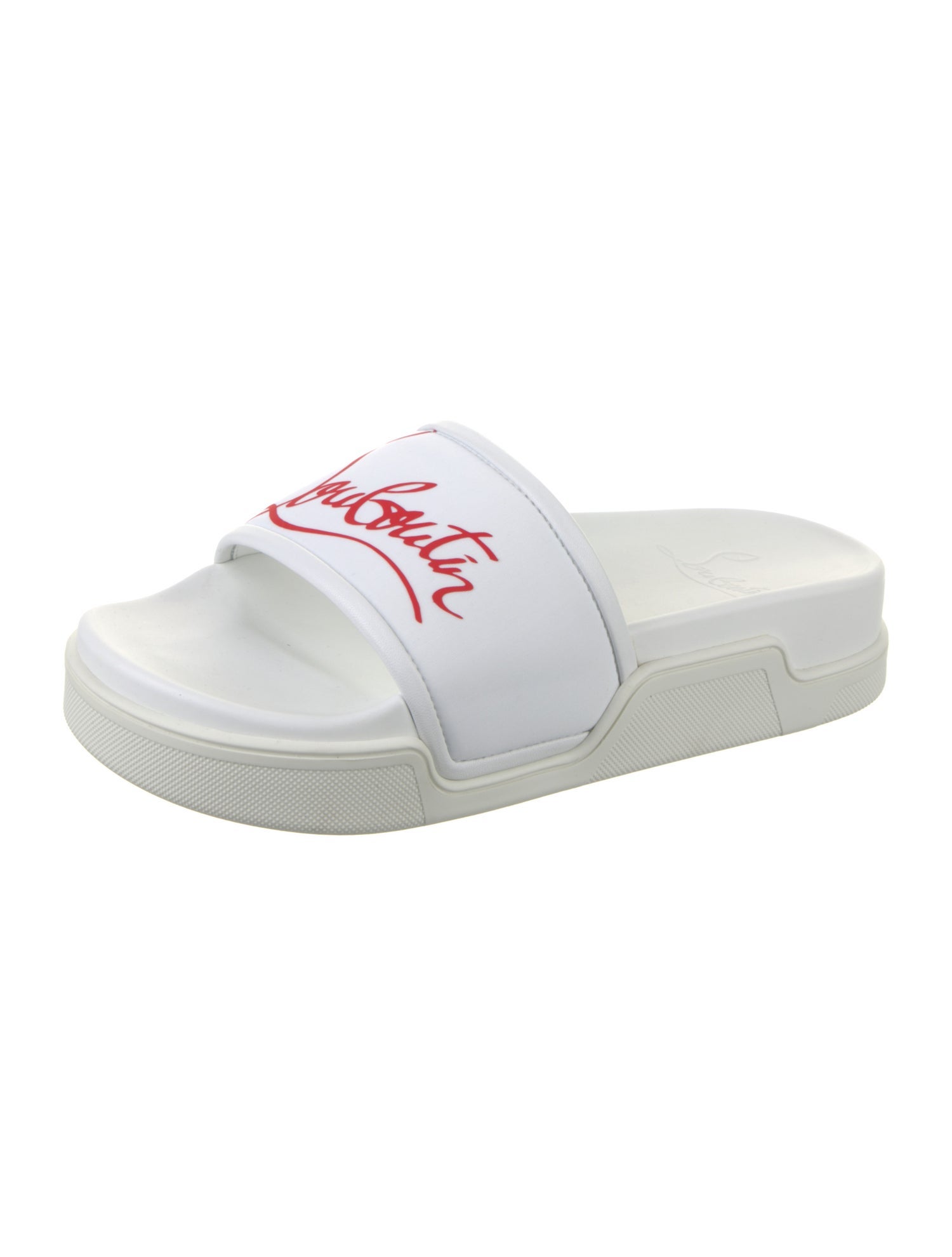 Christian Louboutin Neoprene Graphic Print Slides
