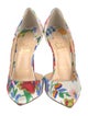 Christian Louboutin Satin Floral Print D'Orsay Pumps