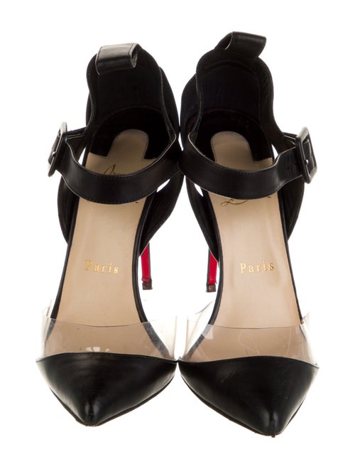 Christian Louboutin Leather Floral Print Pumps