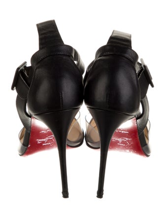 Christian Louboutin Leather Floral Print Pumps