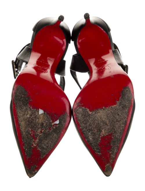 Christian Louboutin Leather Floral Print Pumps