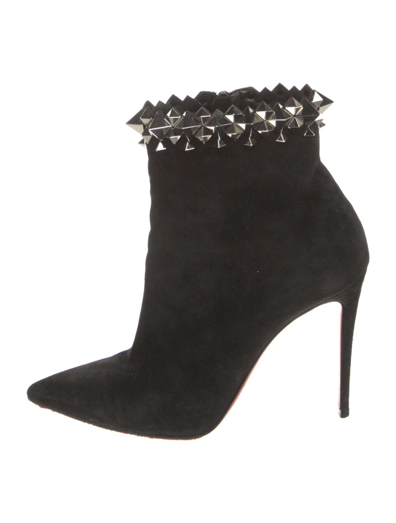 Christian Louboutin Rockstud Accents Suede Boots