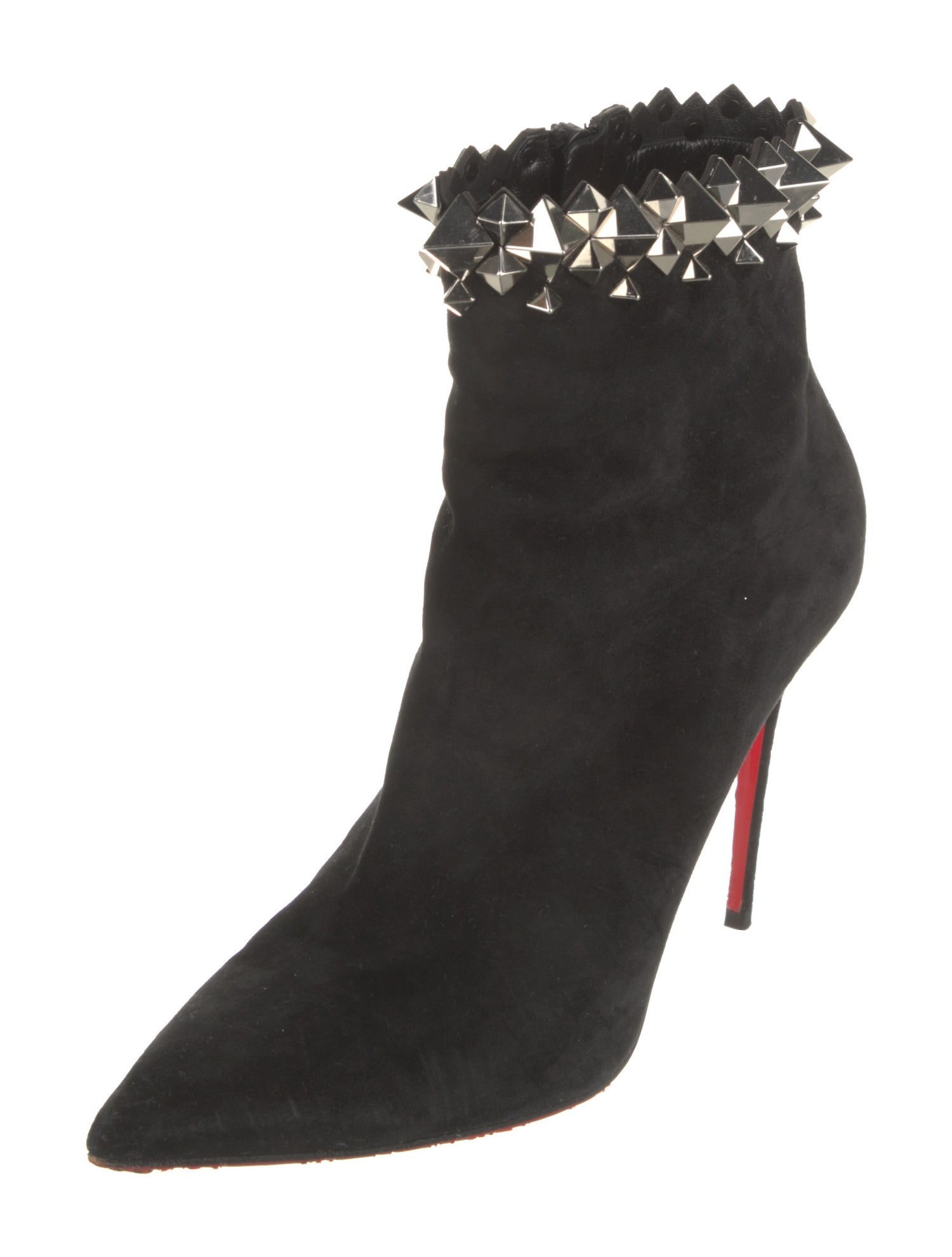 Christian Louboutin Rockstud Accents Suede Boots
