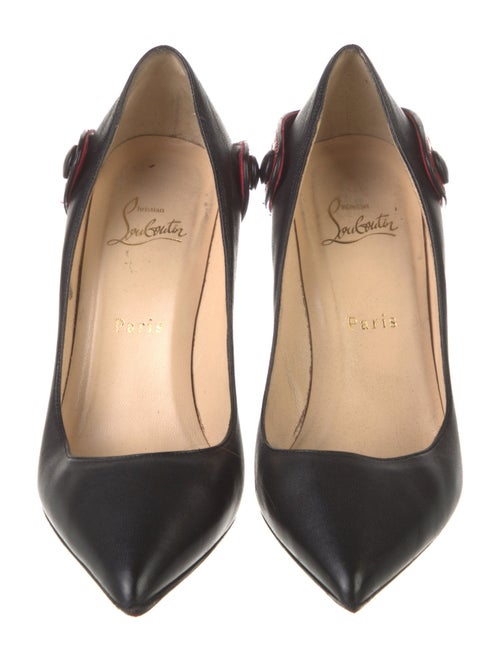 Christian Louboutin Quilted Pattern Leather Slingback Pumps