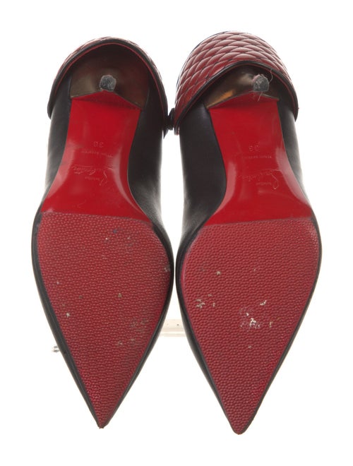 Christian Louboutin Quilted Pattern Leather Slingback Pumps