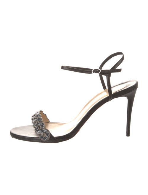 Christian Louboutin Leather Chain-Link Accents Sandals