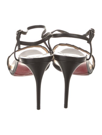 Christian Louboutin Leather Chain-Link Accents Sandals