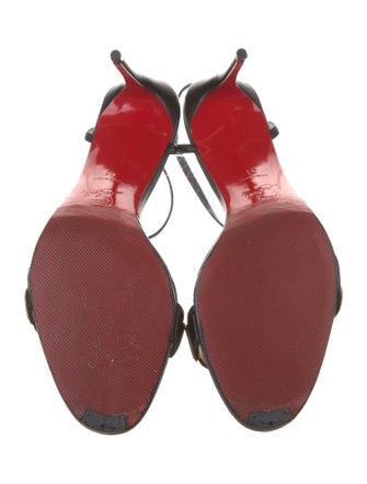 Christian Louboutin Leather Chain-Link Accents Sandals