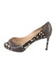 Christian Louboutin Snakeskin Animal Print D'Orsay Pumps