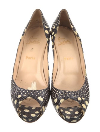 Christian Louboutin Snakeskin Animal Print D'Orsay Pumps