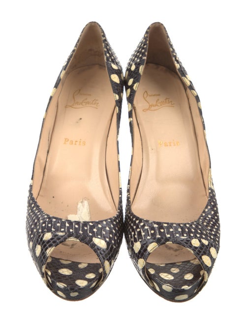 Christian Louboutin Snakeskin Animal Print D'Orsay Pumps
