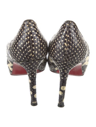 Christian Louboutin Snakeskin Animal Print D'Orsay Pumps