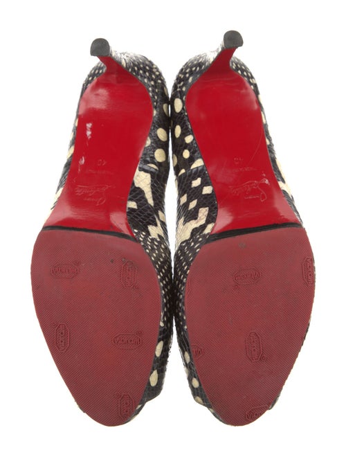 Christian Louboutin Snakeskin Animal Print D'Orsay Pumps