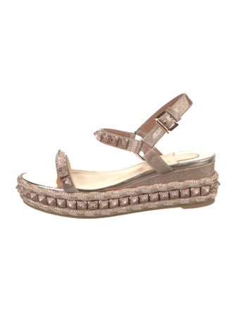 Christian Louboutin Rockstud Spike Leather Espadrilles
