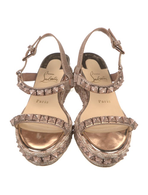 Christian Louboutin Rockstud Spike Leather Espadrilles