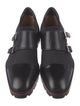 Christian Louboutin Nylon Leather Trim Embellishment Monk Straps