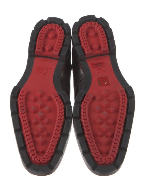 Christian Louboutin Nylon Leather Trim Embellishment Monk Straps