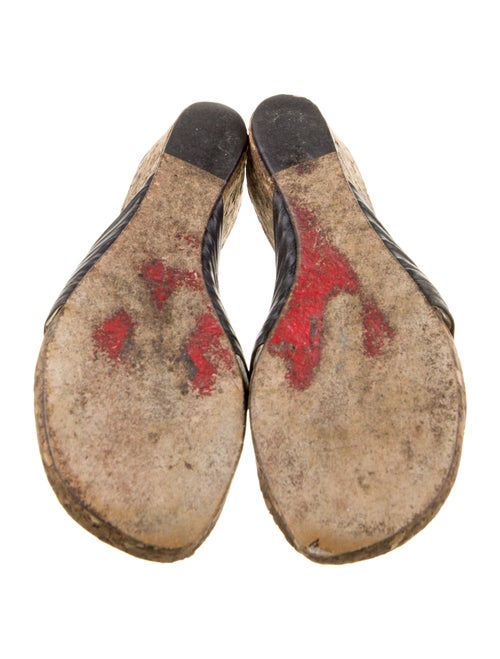 Christian Louboutin Leather Pleated Accents Espadrilles