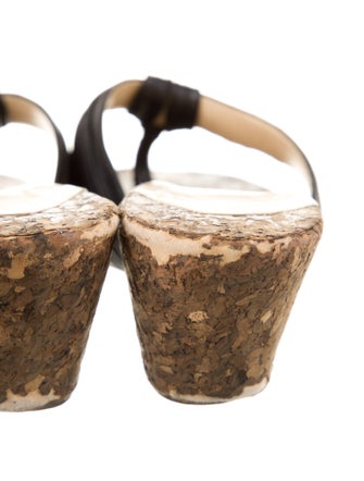 Christian Louboutin Leather Pleated Accents Espadrilles