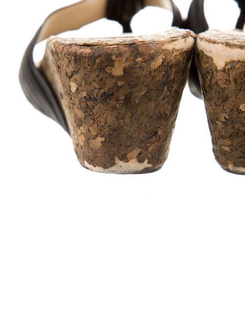 Christian Louboutin Leather Pleated Accents Espadrilles