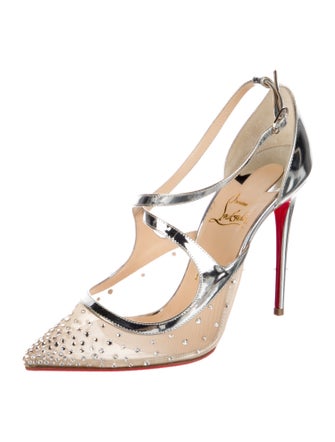 Christian Louboutin Mesh Crystal pumps