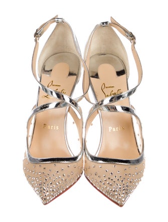 Christian Louboutin Mesh Crystal pumps