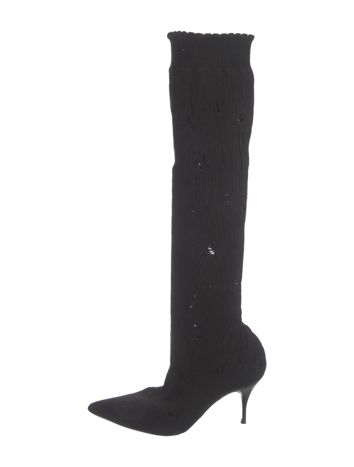 Christian Louboutin Distressed Accents Sock Boots