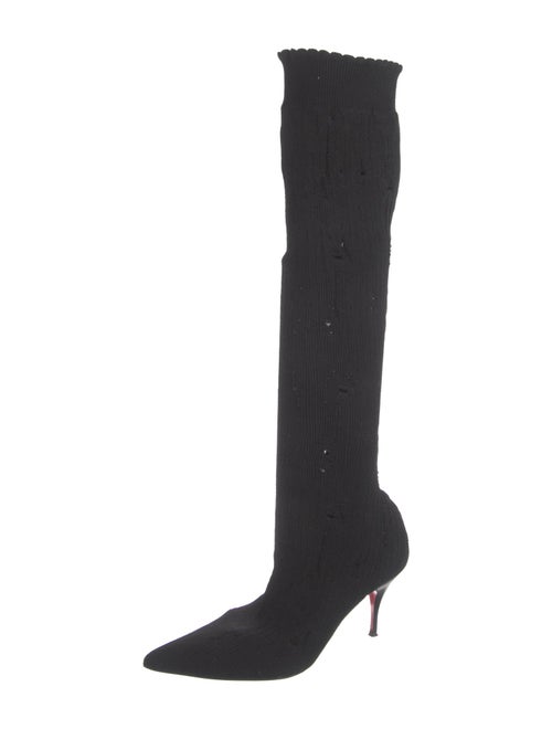 Christian Louboutin Distressed Accents Sock Boots