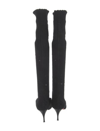 Christian Louboutin Distressed Accents Sock Boots