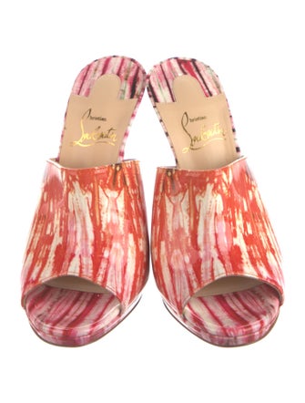 Christian Louboutin Pigamule Patent Leather Slides