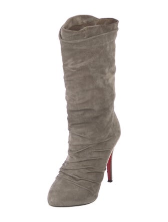 Christian Louboutin Suede Slouch Boots
