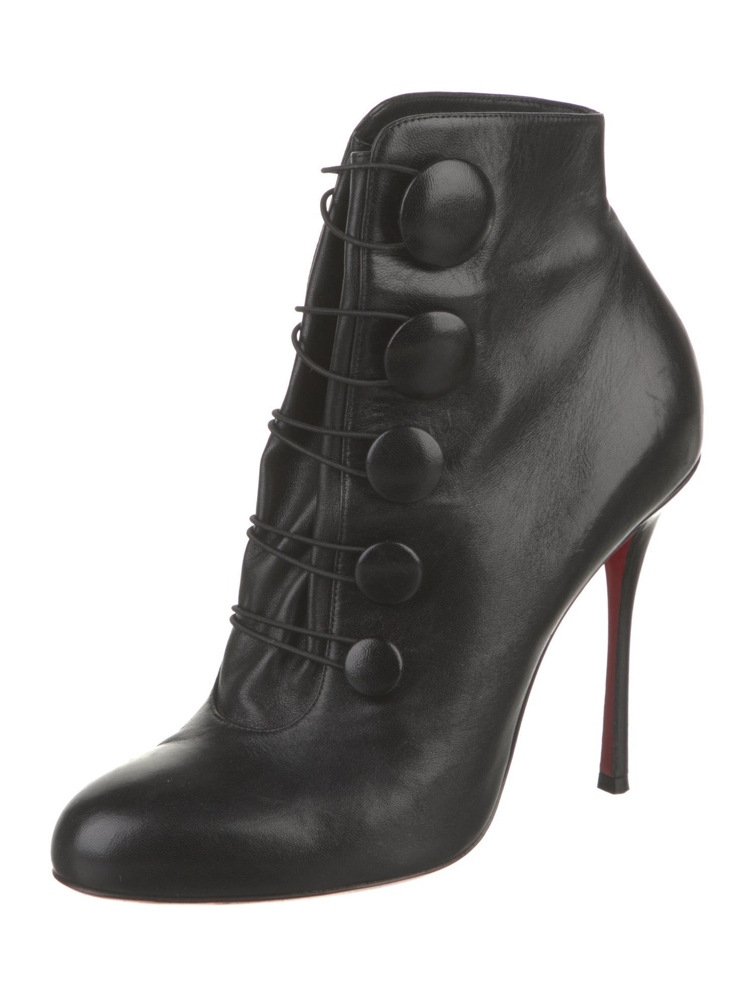 Christian Louboutin Leather Lace-Up Boots