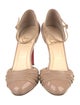 Christian Louboutin Patent Leather Mesh Accents D'Orsay Pumps