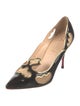 Christian Louboutin Patent Leather Mesh Accents Pumps