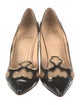 Christian Louboutin Patent Leather Mesh Accents Pumps