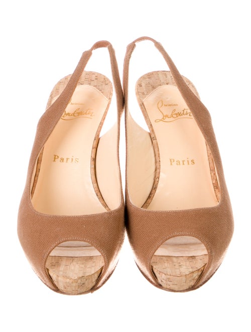 Christian Louboutin Canvas Slingback Pumps