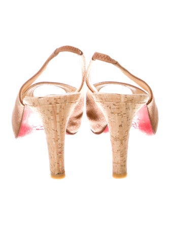 Christian Louboutin Canvas Slingback Pumps