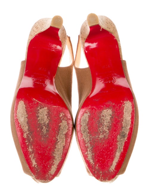 Christian Louboutin Canvas Slingback Pumps