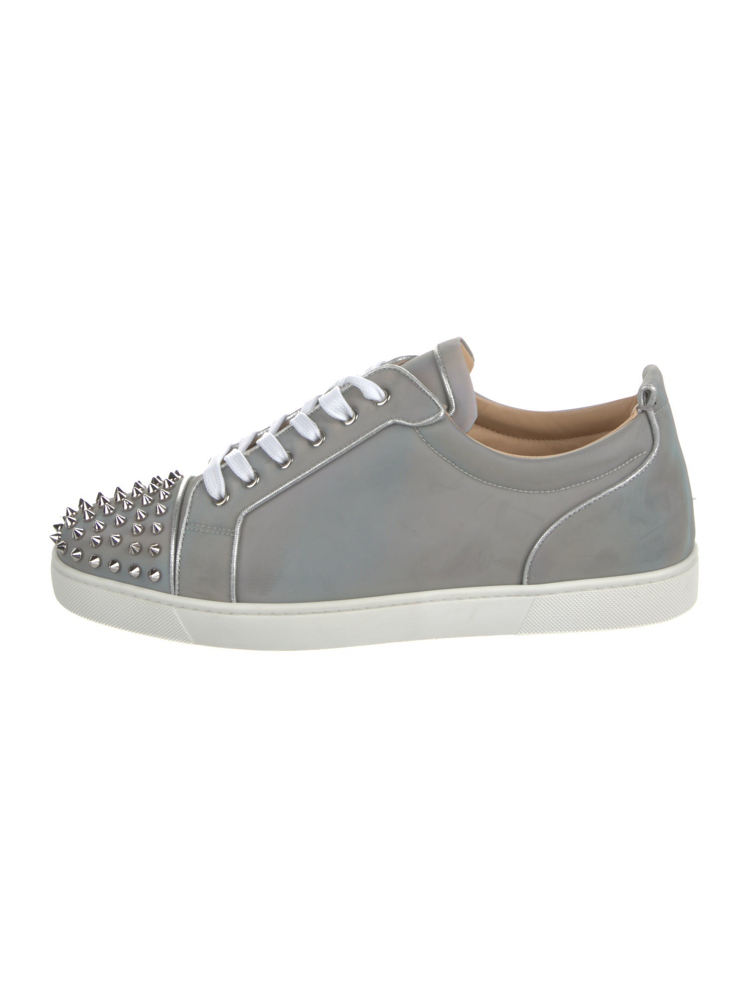 Christian Louboutin Spike Accents Printed Sneakers