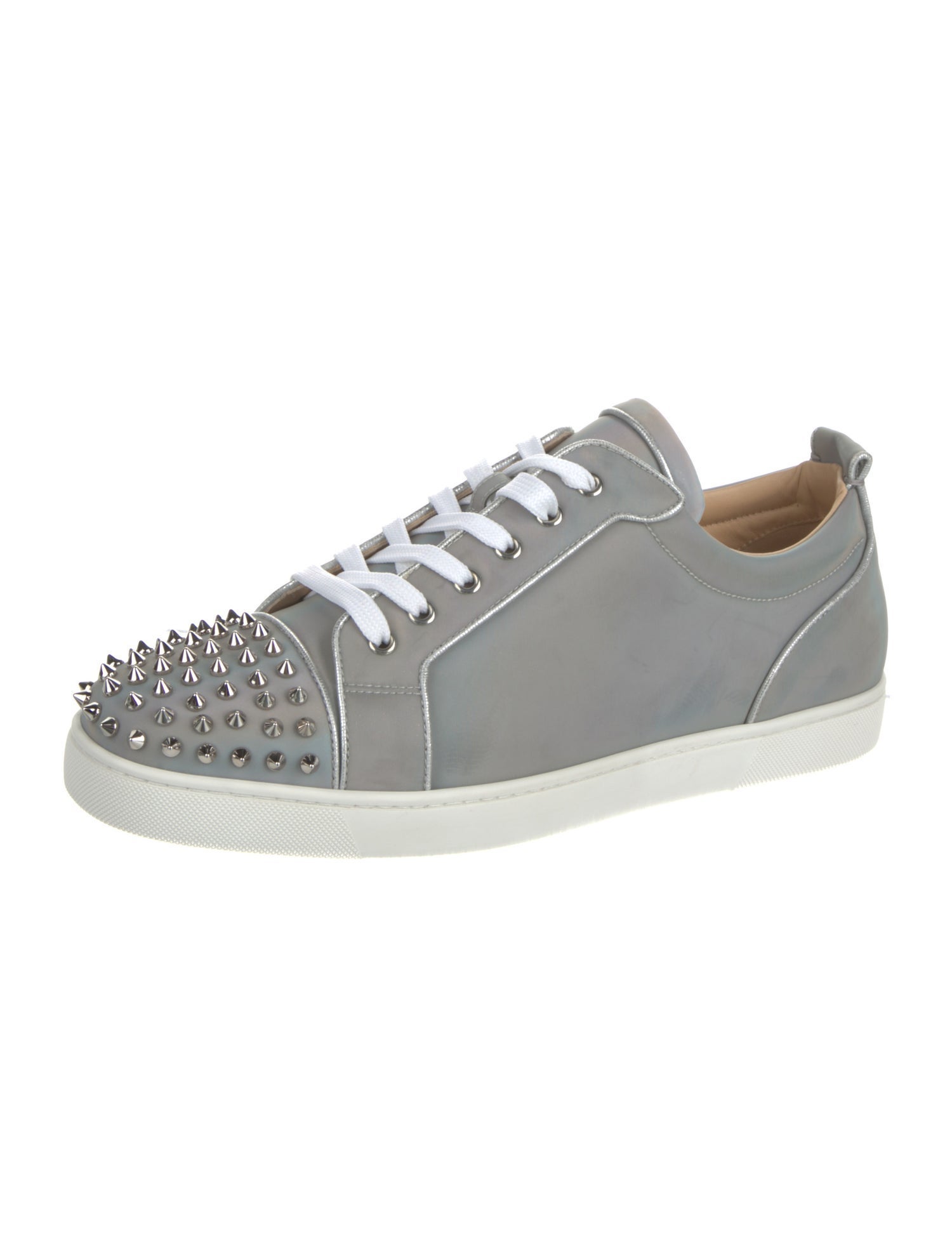 Christian Louboutin Spike Accents Printed Sneakers