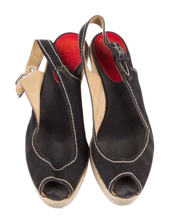 Christian Louboutin Canvas Printed Espadrilles