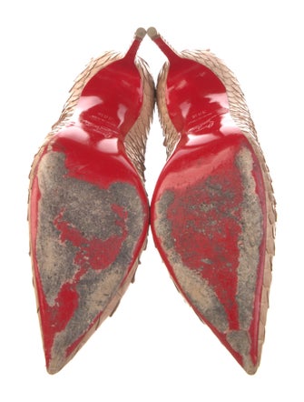 Christian Louboutin Python Animal Print Pumps