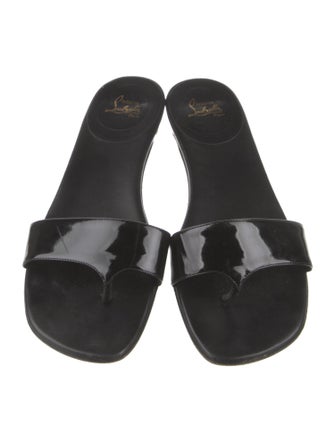 Christian Louboutin Patent Leather Slides