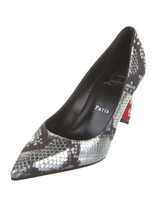 Christian Louboutin Embossed Leather Animal Print Pumps