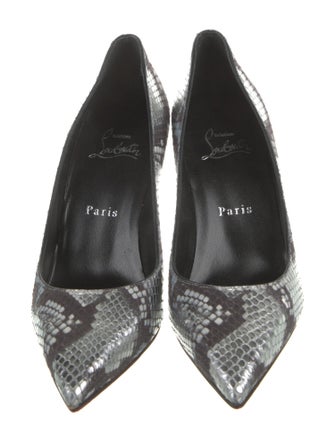 Christian Louboutin Embossed Leather Animal Print Pumps