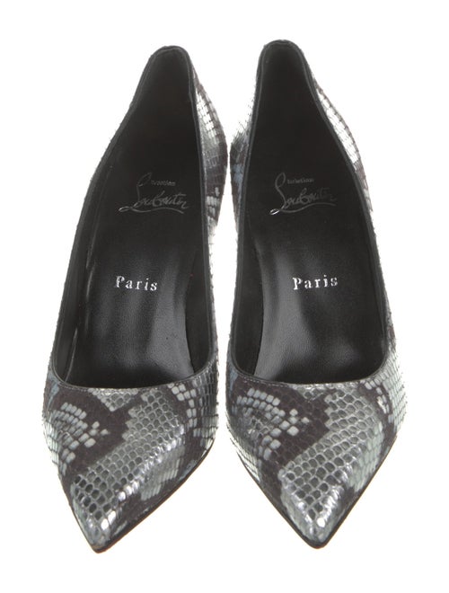 Christian Louboutin Embossed Leather Animal Print Pumps