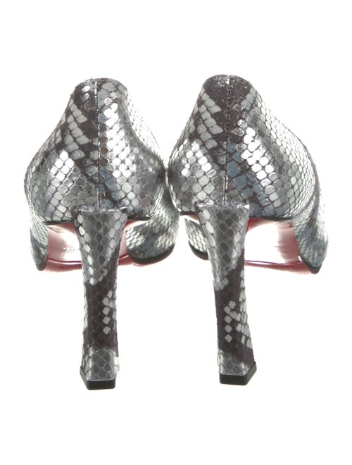 Christian Louboutin Embossed Leather Animal Print Pumps