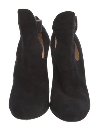 Christian Louboutin Suede Cutout Accent T-Strap Pumps